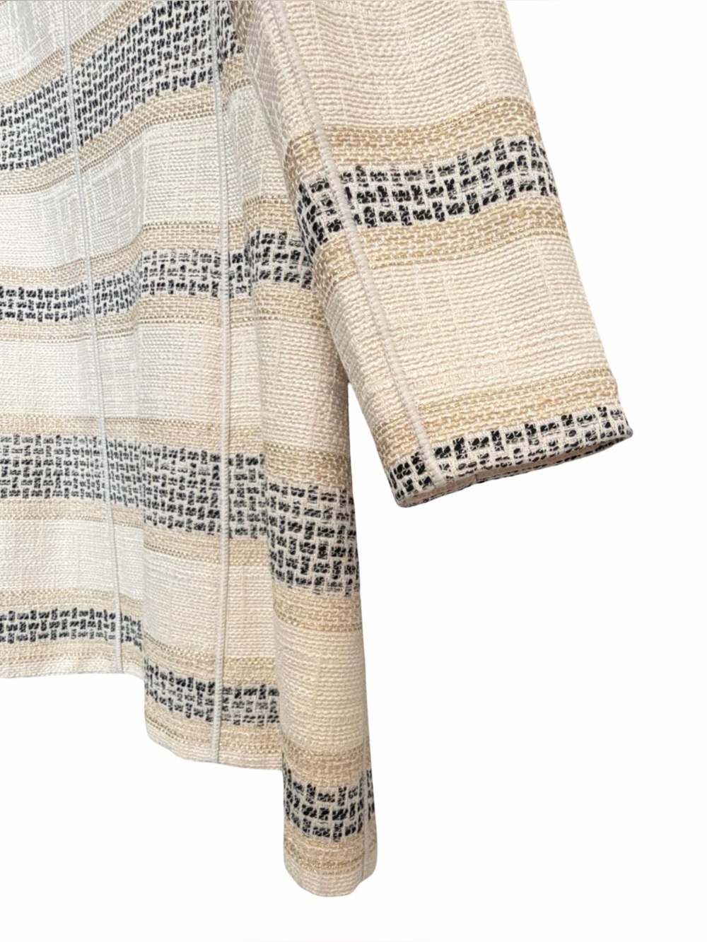 Lafayette 148 New York Women’s Woven Striped Long Jacket/Coat | Size 6 - Picture 9 of 12